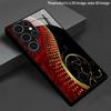 Red Gold Curly Grass Pattern 2D Phone Case for Samsung S26 S25 S24 S23 S22 S21 S20 A55 A54 A53 Tempered Glass Protective Cover