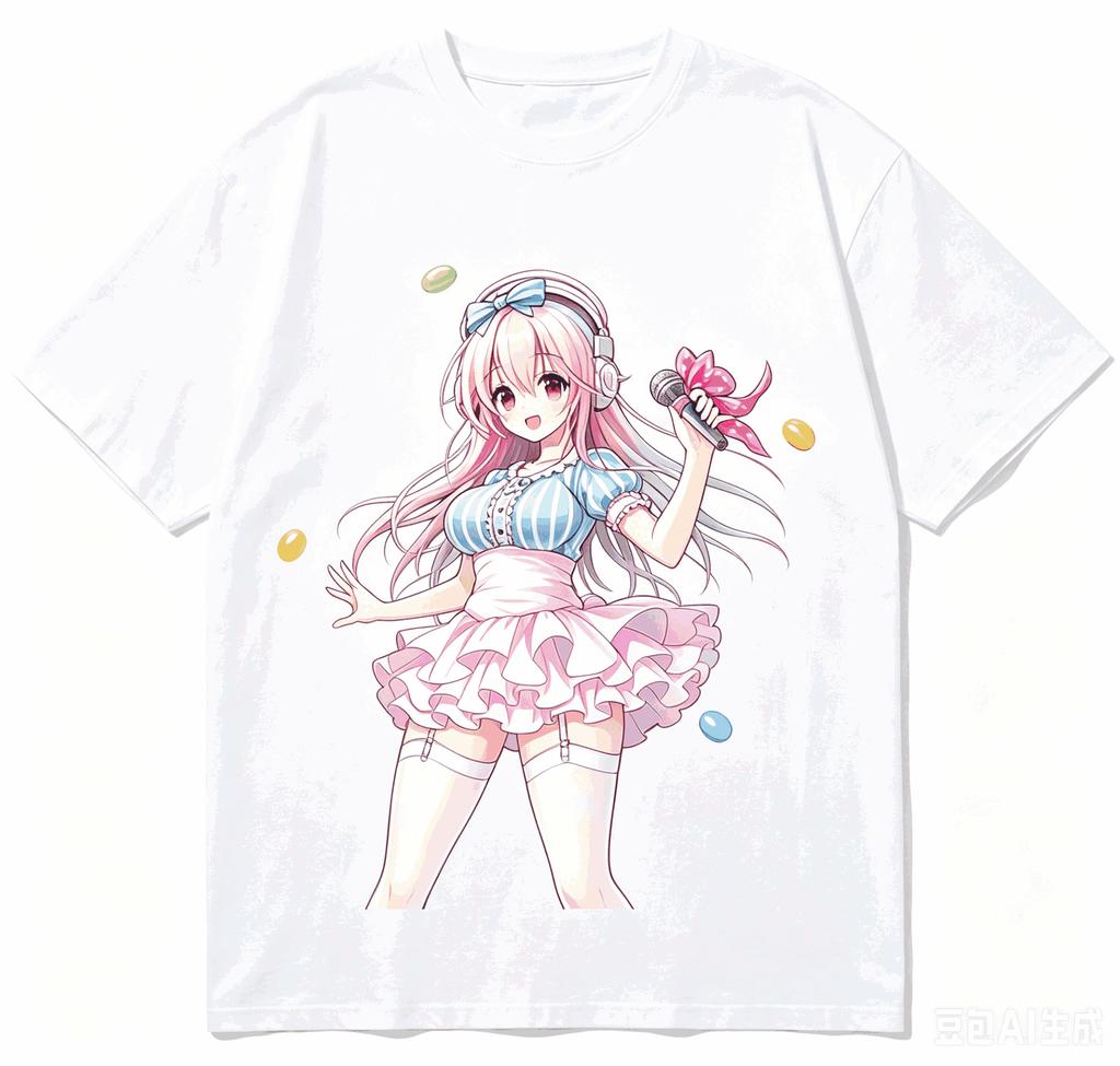 Super Sonico Cotton T-shirt New Model shirt personality Short Retro Clothes Year round clothing