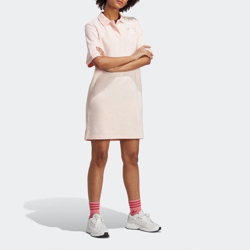 Adidas Originals Cherry Blossom Limited Series Short Sleeved Dress Women's Ice Crystal Pink IP3754