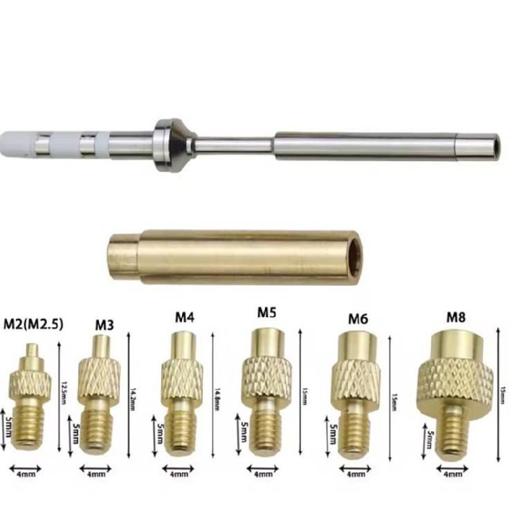 Corrosion Resistant  Precise Machined Brass Soldering Tip For Secure Heat Insertion Nut Mounting In Electronics Assembly