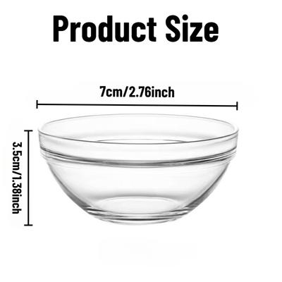 10 STÜCKE Mini Glasschalen Sojasaucen-Dipschalen Stapelbar Salat Dessert Snack Obst Nüsse Süßigkeiten Schälchen Küchenzubehör