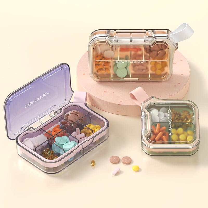 7-Compartment Portable Pill Box for Weekly Medication, 3 Meals a Day, Compact Carry-On Storage