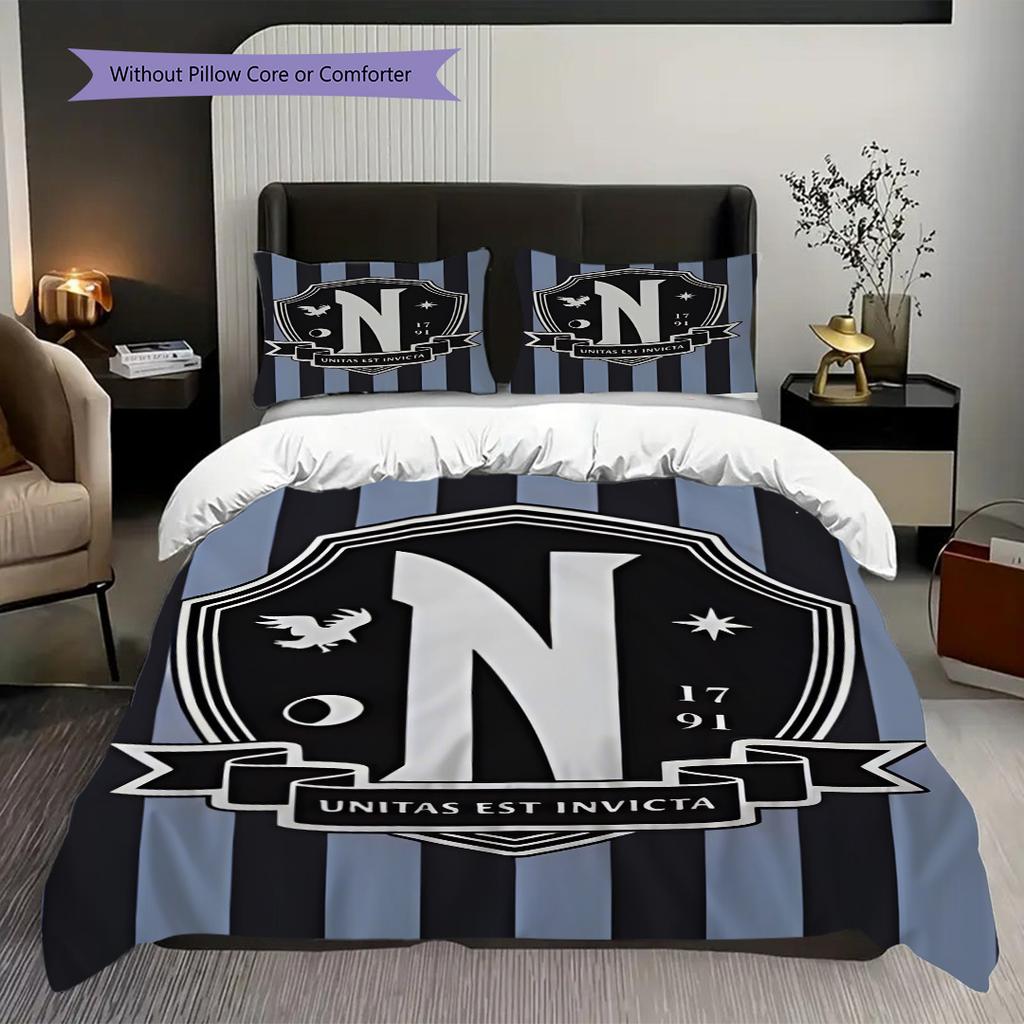 Midnight Whispers Shadows Three-piece set (1 * duvet cover + 2 * pillowcase, without core) 2D Flat Duvet cover and pillowcase Soft and comfortable