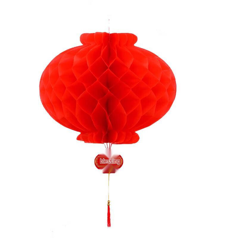 Red Honeycomb Paper Festival Lanterns