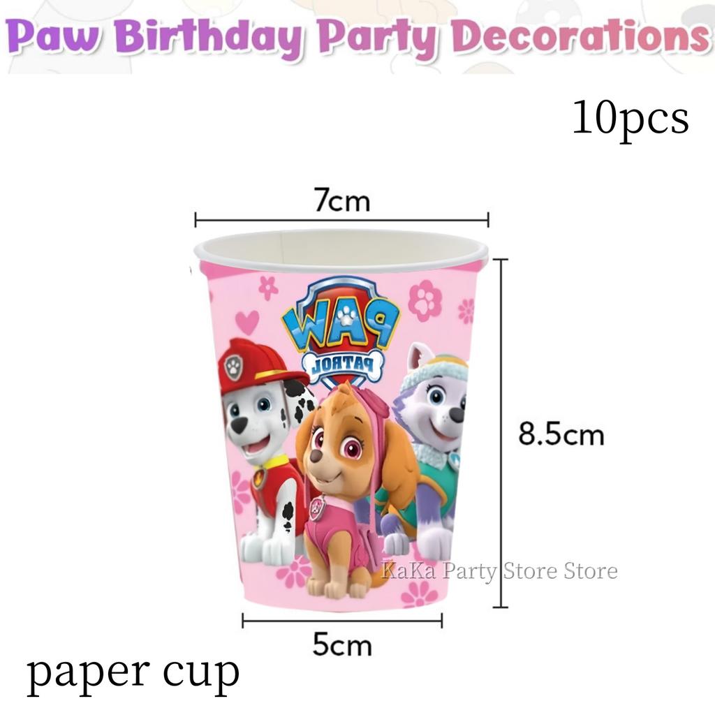 Paw Patrol Birthday Party Decor Dog Skye Disposable Tableware Tablecloth Cup Plate Baby Shower Kids Gift Girl Boy Party Supplies