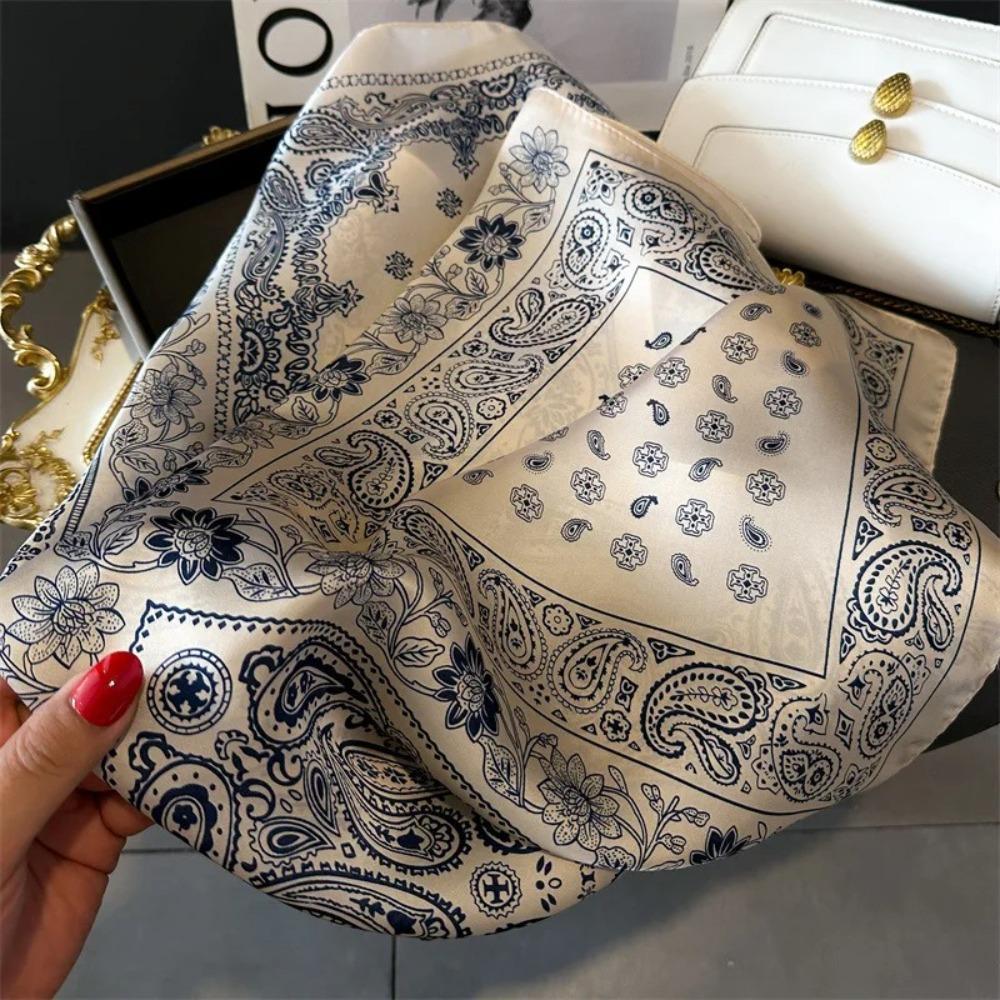 Hair Tie Square Scarves Soft Satin Scarf Temperament Neckerchief  Spring