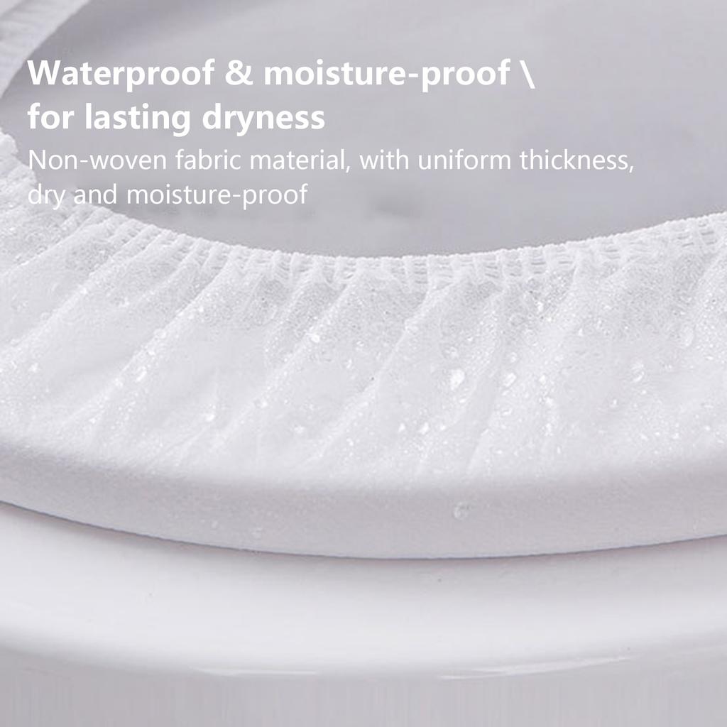 Portable Disposable Travel Toilet Seat Mat Soft Non-Woven Fabric White Toilet Seat Mats for Outing Hotel Hospital Public Toilet