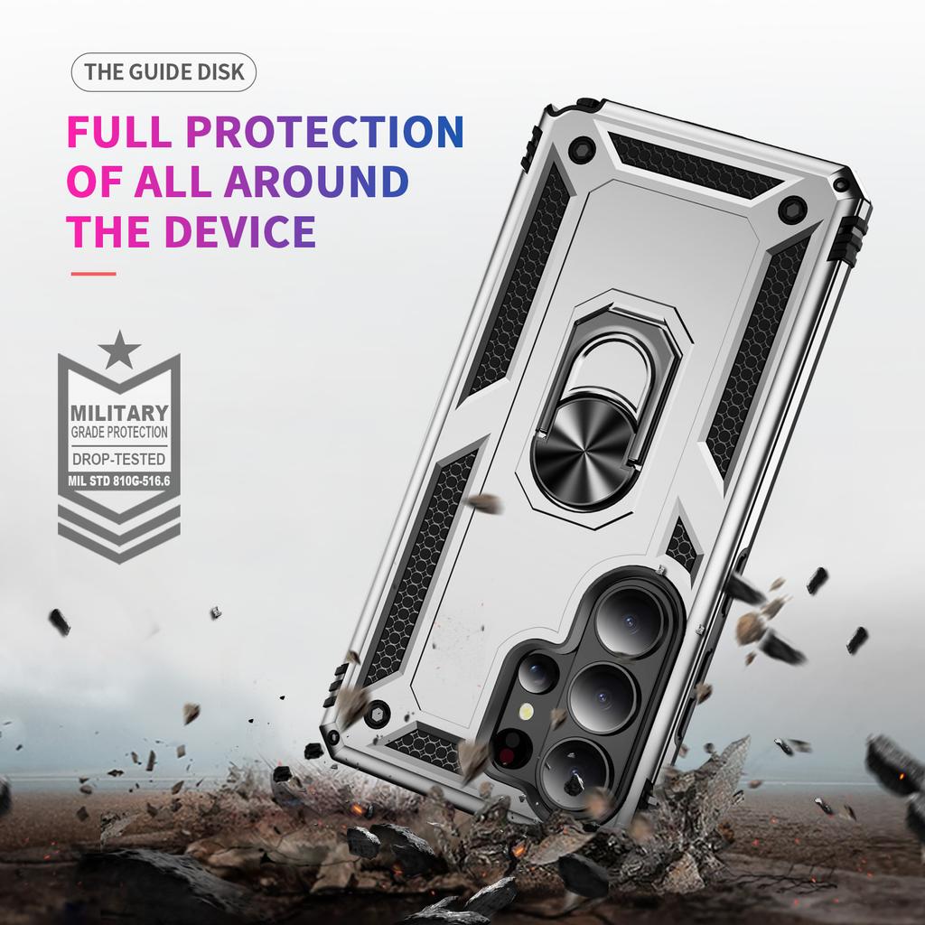 Case for Galaxy S26 Ultra - TPU+PC, Silver, With Stand