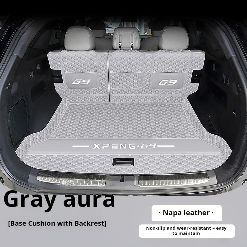 For XPENG G9 2025 2026 Car Styling Fully Enclosed Trunk Pad Leather Trunk Mat Backrest Pad Auto Modification Premium Accessories