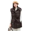 Autumn and winter women's sleeveless milk silk cotton clothes, hooded waist vest, small man wearing vest