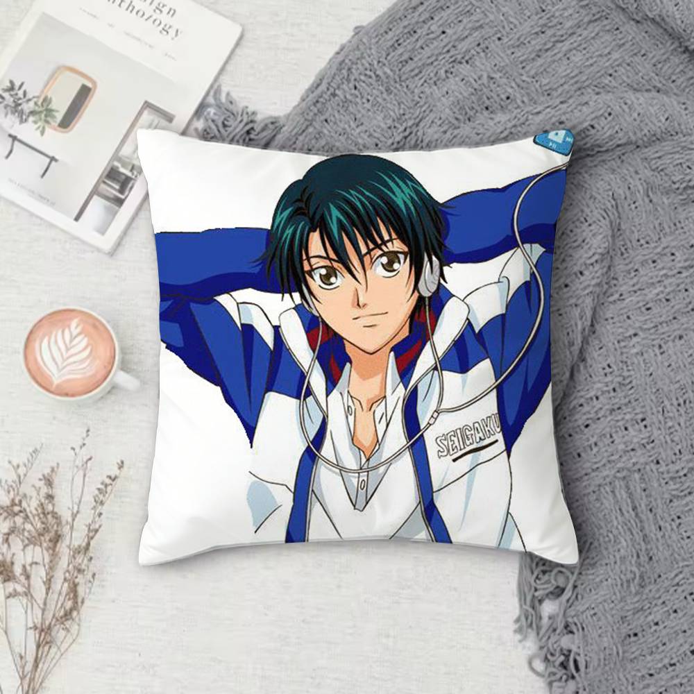 The Prince of Tennis Doublesided Printed Square Decorative Cushion Cover for Sofa Living Room Home Decor