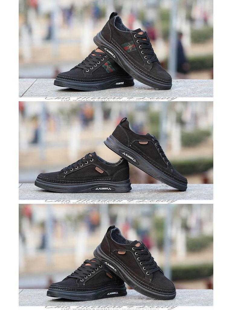 Herren 2025 Atmungsaktive Canvas Skate Schuhe - Geruchsresistent, Weiche Sohle, Abriebfest, Vielseitiges Freizeit-Schuhwerk.