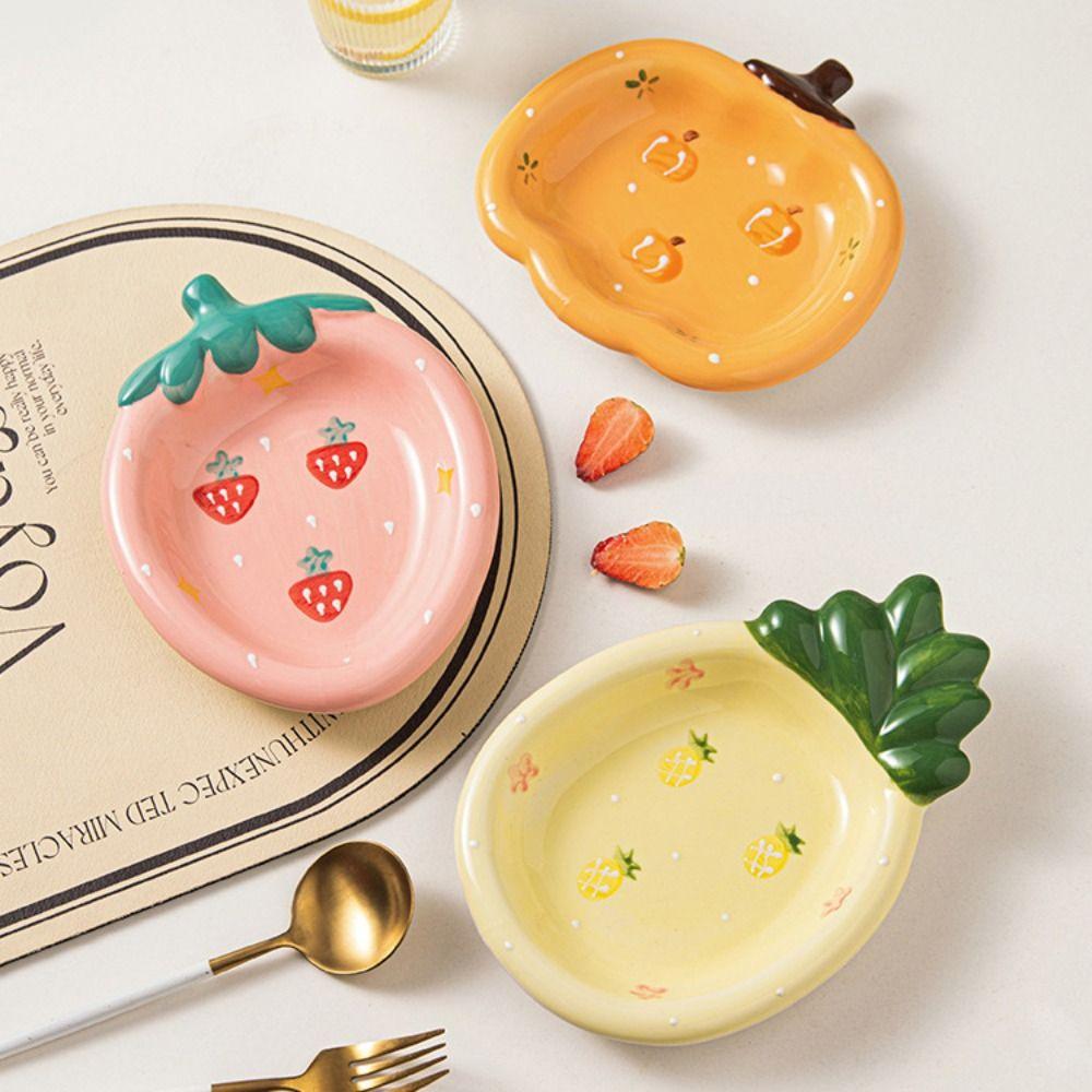 Cute Dessert Plate Cartoon Meal Plate Multi-Function Salad Plate Snacks