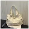 2026 Women's Large Capacity Crossbody Motorcycle Shoulder Bag - Korean Style Niche Handheld Tote.