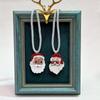 Santa Claus Necklace - Handmade Acrylic Pendant Cord, Personalized Christmas Sweater Chain