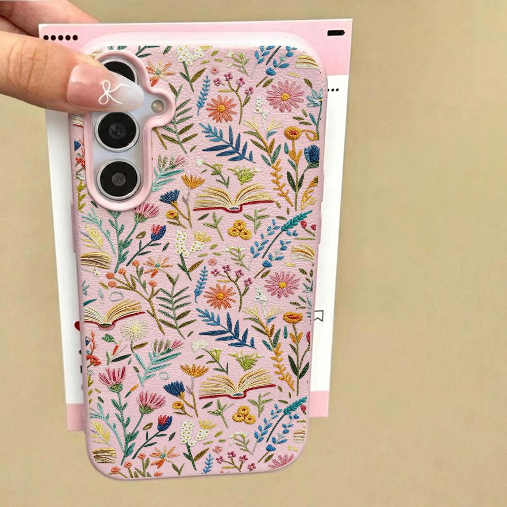 Vintage Bloemen Telefoonhoesje Voor Samsung A56 5G A37 A57 A16 A17 A55 A36 A53 A35 A34 A06 A07 A26 S26 Ultra S25 FE S24 Zachte TPU Cover