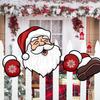 Christmas Fence Decoration DIY Garden Fence Sign Outdoor Xmas Decor Santa Clause