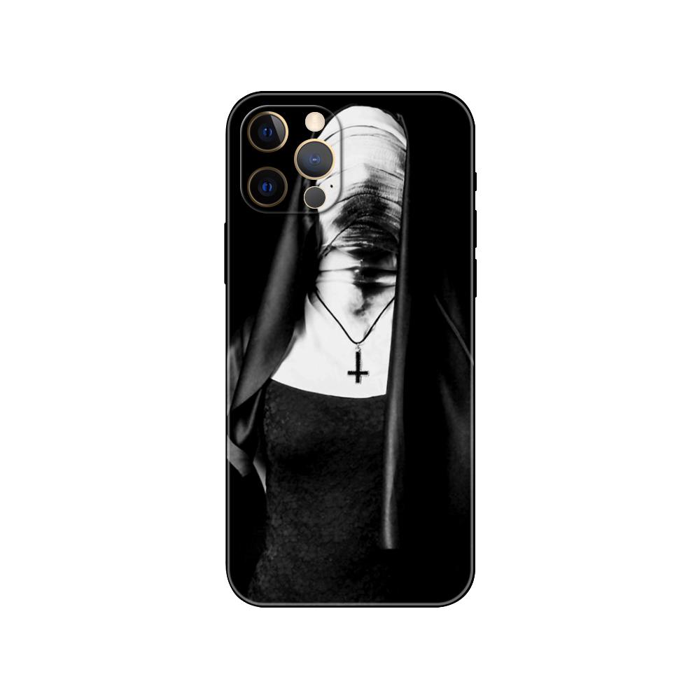 Black tpu case for iphone 5 5s se 2020 6 6s 7 8 plus x 10 XR XS 11 12 13 mini pro MAX back cover Pentagram 666 Demonic Satanic