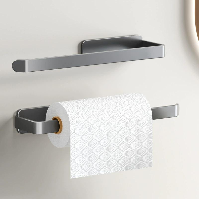 Soporte para papel higiénico montado en pared sin perforaciones para baño
