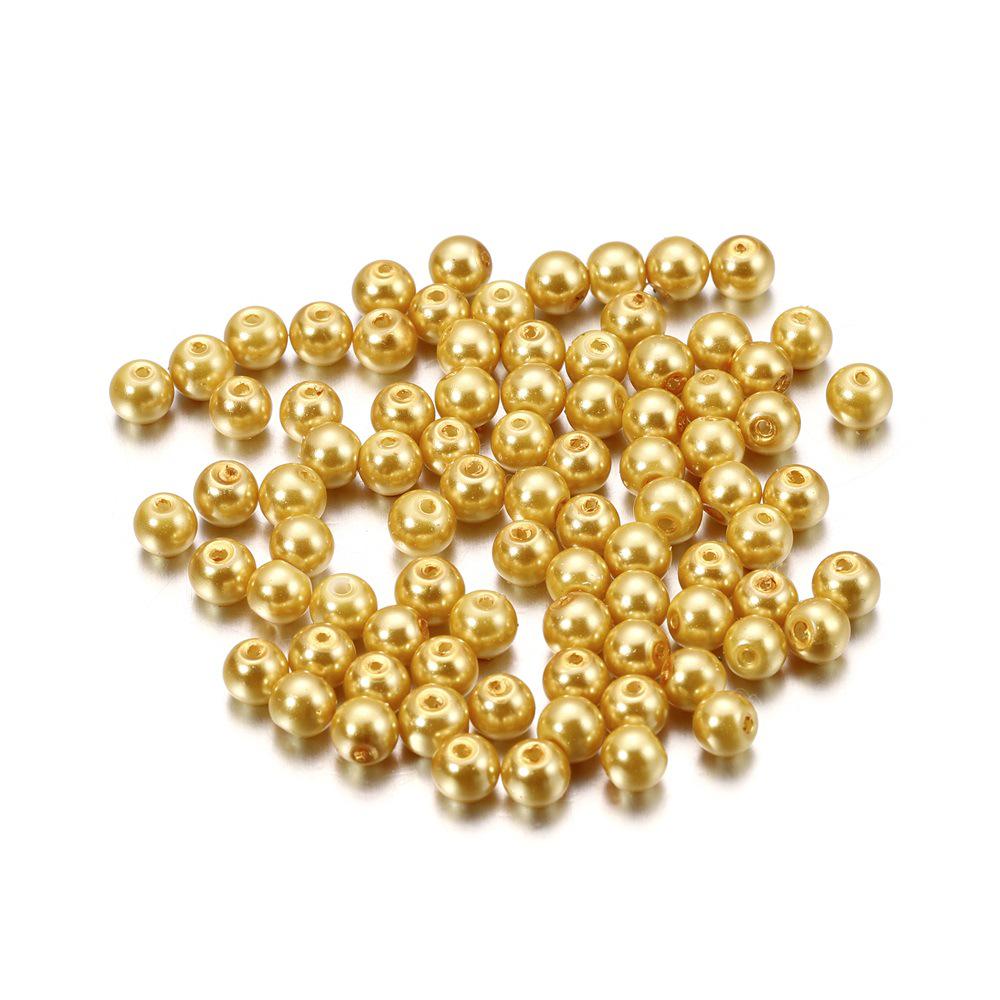 Multi-color 4mm Glass Imitation Pearl Beads for DIY Jewelry Crafting