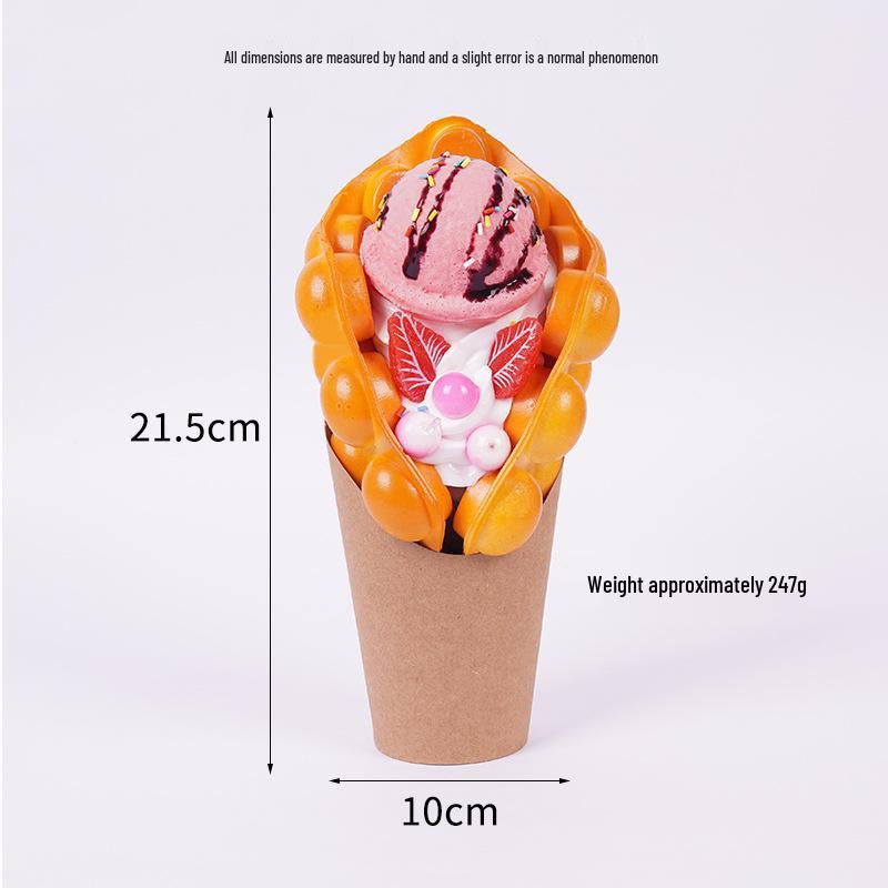 Espositore per Dolci alla Frutta con Waffle all'Uovo in Stile Hong Kong