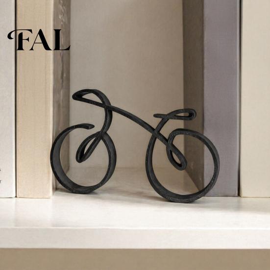 Abstrakte Fahrradskulptur 3D-gedrucktes Ornament, Schreibtisch-Fahrradskulptur, Kreative Kunstfigur, Modern-minimalistische Fahrrad-Dekoration für Zuhause und Büro