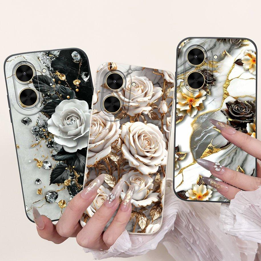 New Case For Xiaomi Poco C71 Cover Redmi A5 4G Phone Cases Fashion Flower Cartoon Soft TPU Fundas For Xiaomi Redmi A5 NFC Bumper