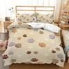 Boy/Girl Duvet Cover Set Home Textile Suit Gradient Cat Paw Print Bone Child Quilt Cover Bed Sets Animal Cat Comforter Cover New