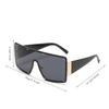 1pc Fashionable Oversized Square Glasses for Women, Metal Frame, Anti-Reflective PC Lens, Street Style Unisex Eyewear
