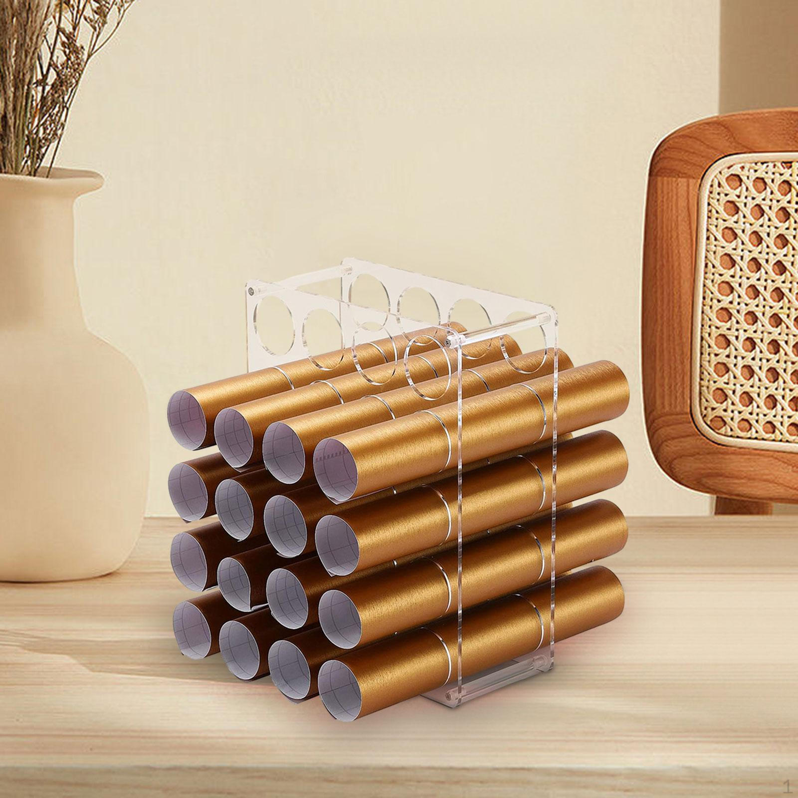 

Clear Acrylic Vinyl Storage Stand - Organize and Showcase Your Rolls Effortlessly