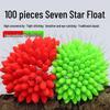 Seven-Star Cylindrical Fishing Floats - 100 Pieces