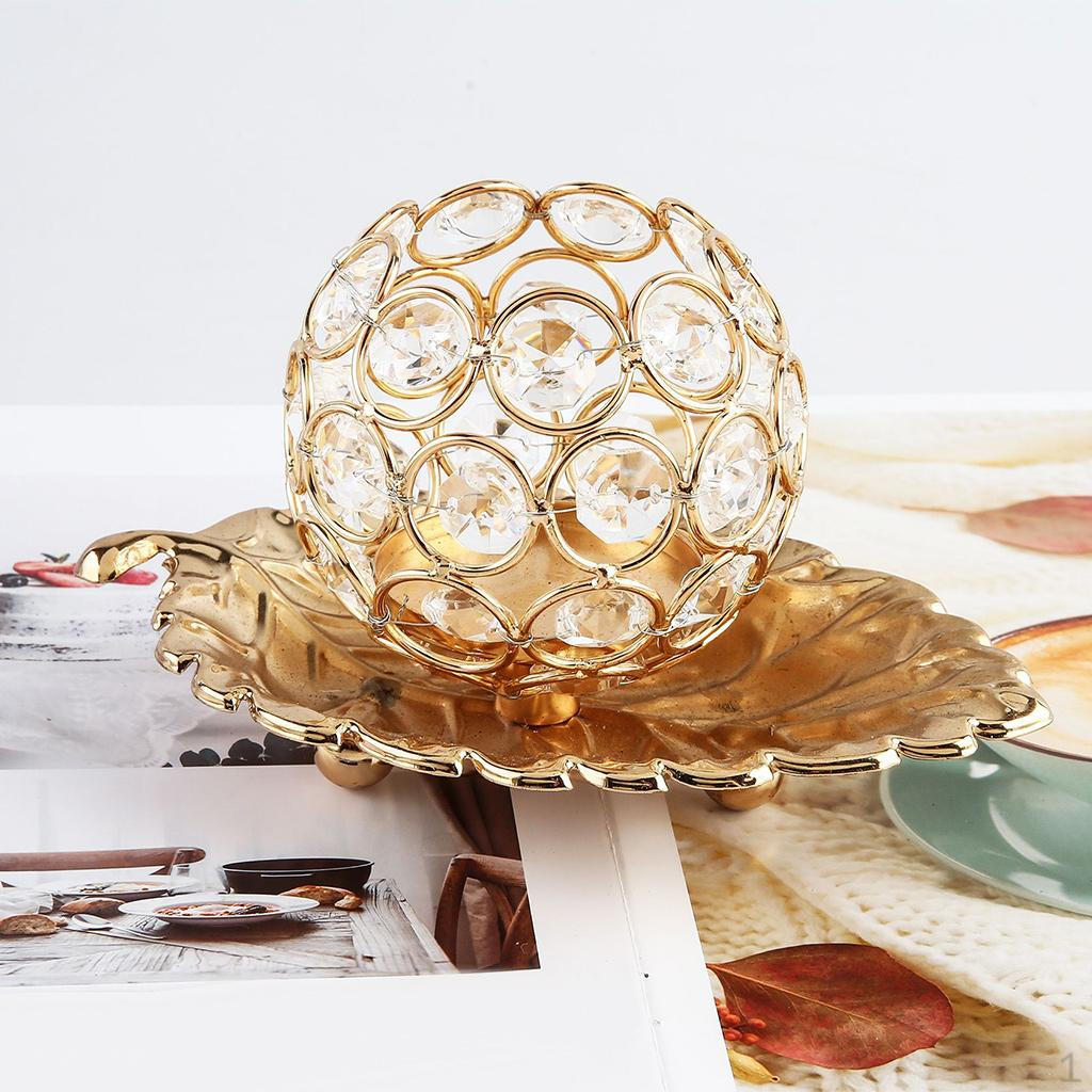 

Подсвечник Настольный канделябр Tealight с подносом Декоративные украшения для юбилейного праздника золотой