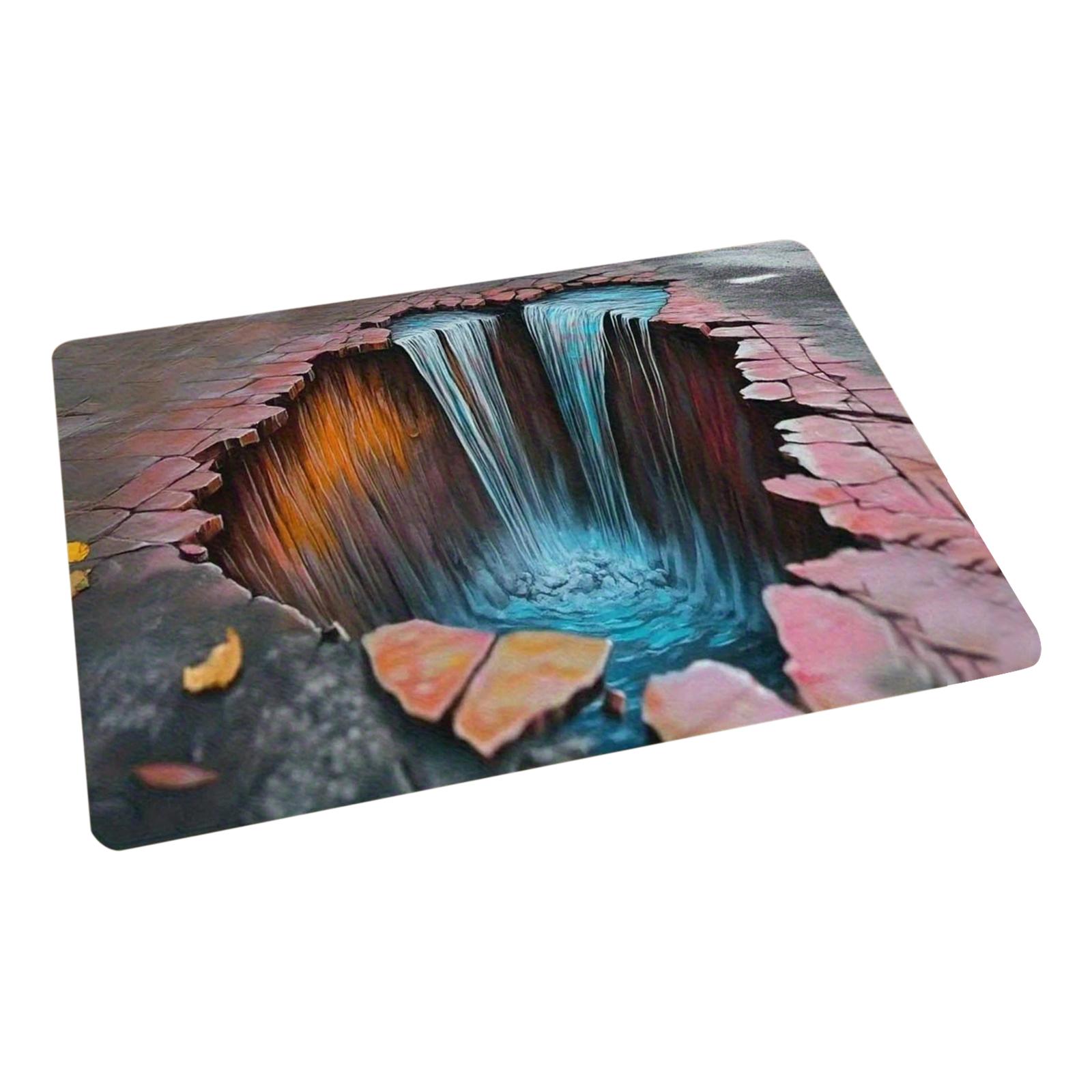 

50*80cm 3D Visual Effect Crystal Velvet Floor Mat For Entrance Foyer, Dirt Resistant And Easy To Maintain Door Mat One Size