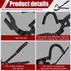 Exhaust Hanger Removal Tool with Ergonomic Handle Car Exhaust Rubber Pad Detaching Plier for Auto Repair Technicians