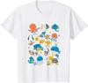 Carini Animali Marini Bambini Creature Oceaniche Pesce Pagliaccio Maglietta