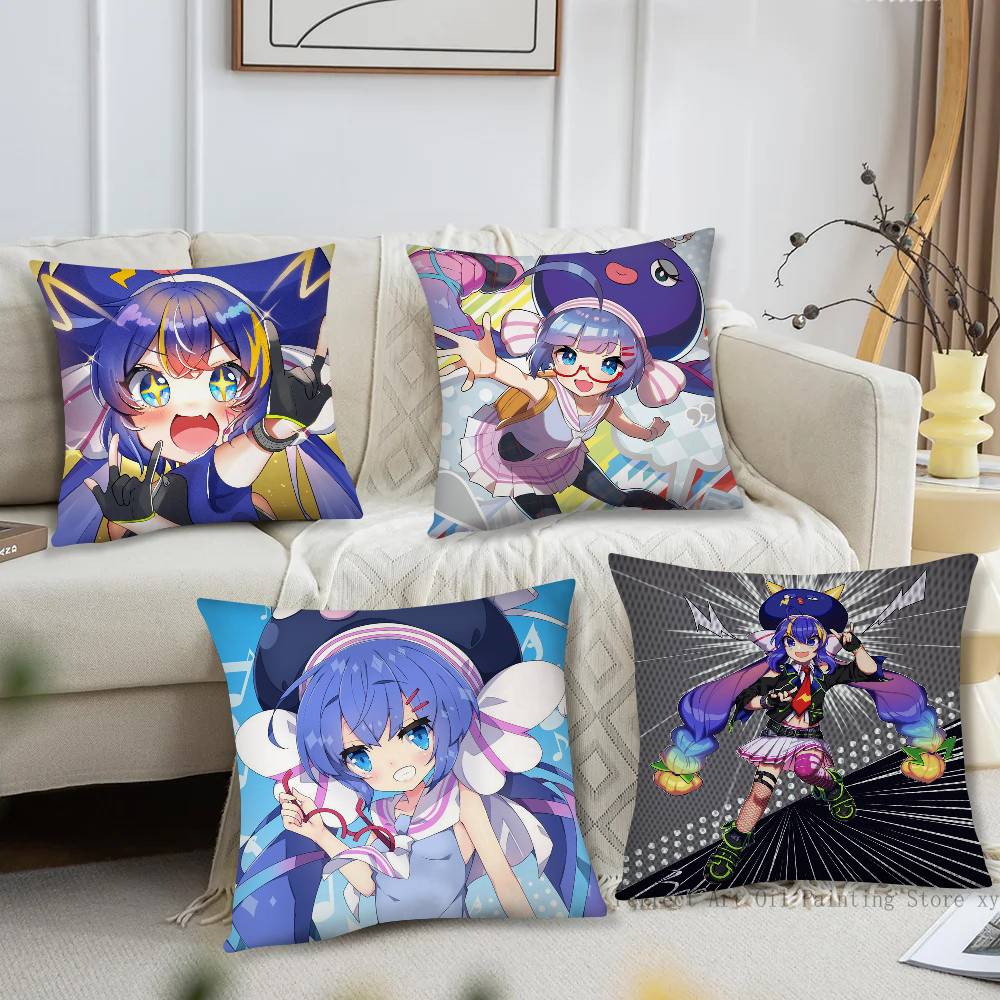 Virtual Singer OOtomachi Una Pillow Case Fashion Square Pillowcase Bedroom Sofa Room Ins Decoration Leisure
