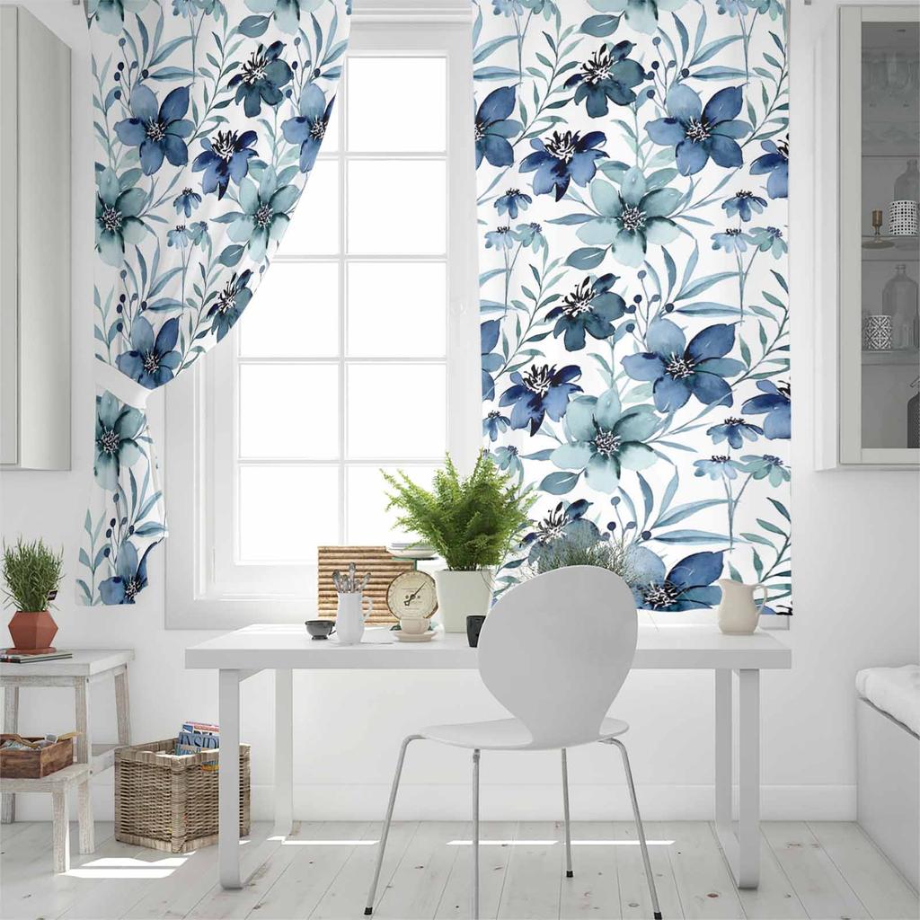 Blatt Pflanze Landhaus Verdunkelungsvorhänge für Wohnzimmer Schlafzimmer Fensterdekoration Jalousien Vorhänge