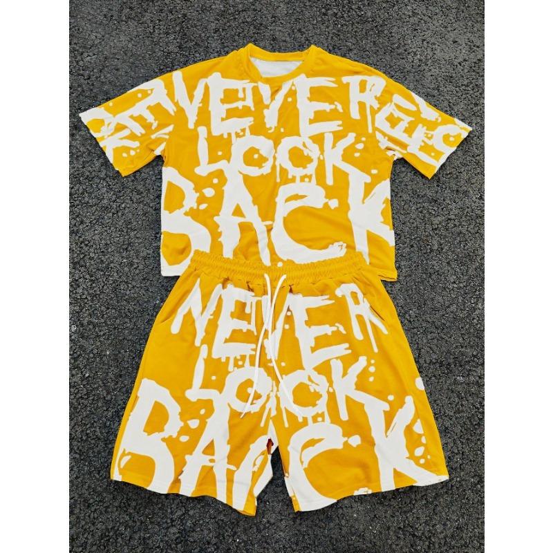 2026 Summer New Men s Short-Sleeved Set with 3D Concealing Pattern XXS