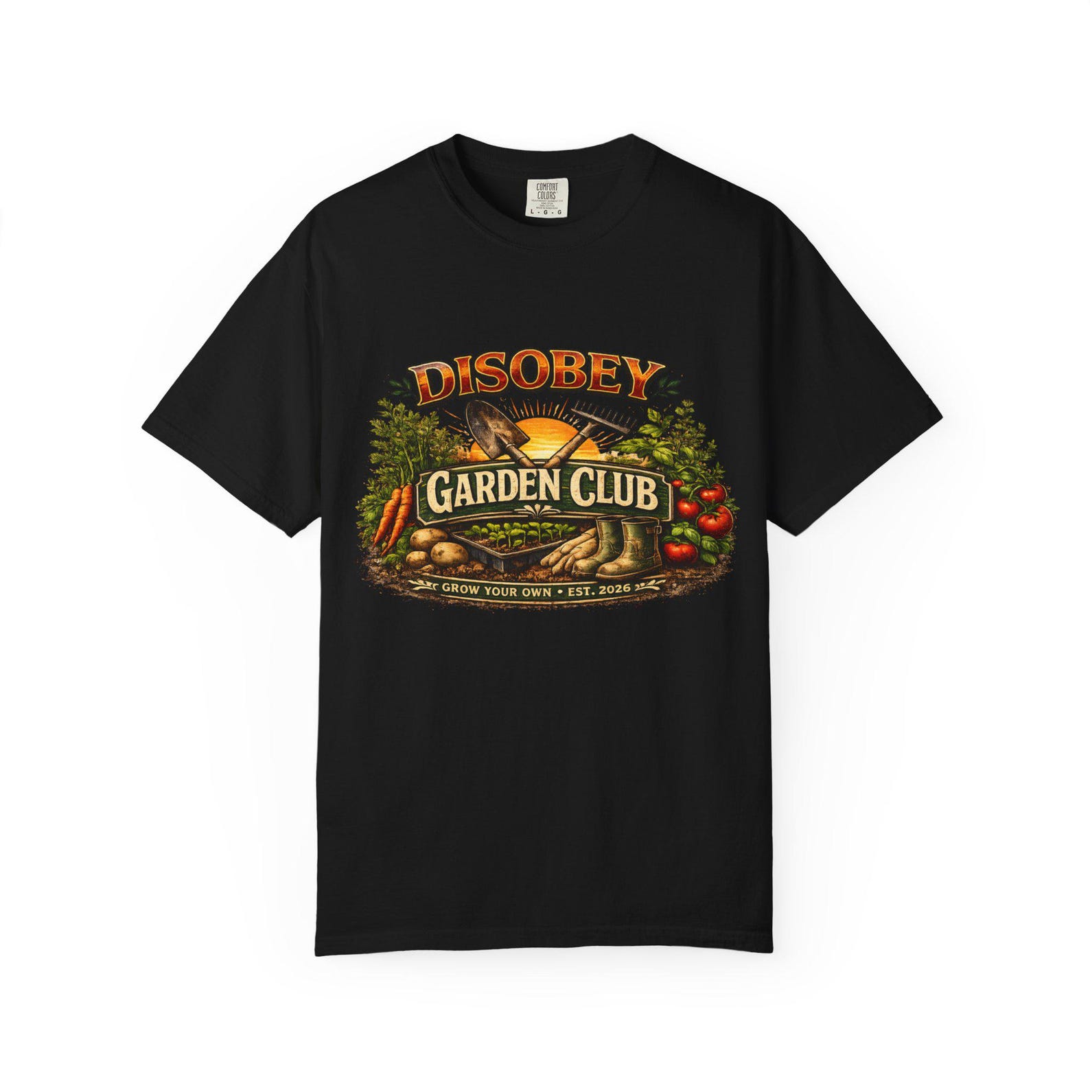 Disobey Garden Club T shirt | Vintage Seed Gardening Tee 4XL