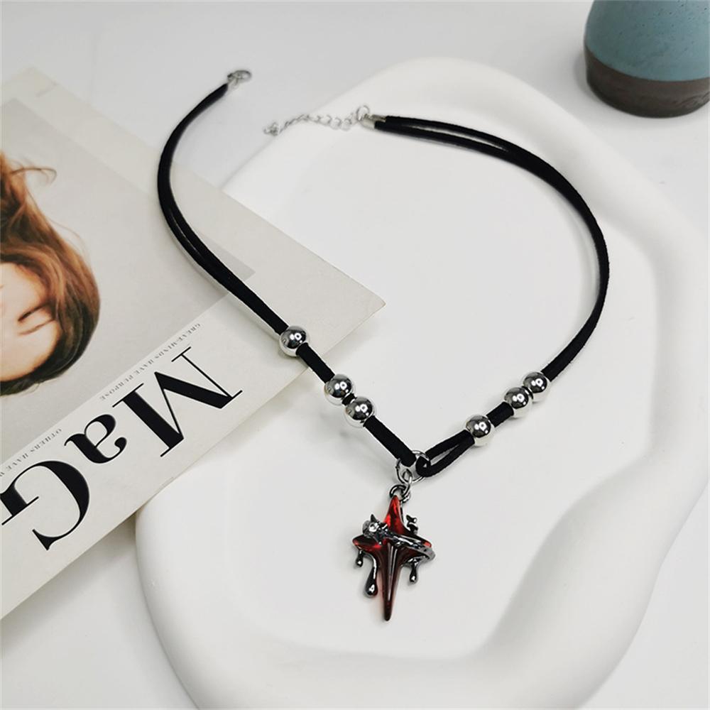 Dark Style Liquefied Starry Men's Necklace Hip-Hop Style Necklace Sweater Chain Niche Design High-End Pendant