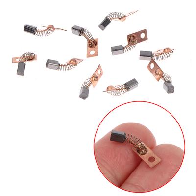 10 pezzi di spazzole di carbone per motore elettrico, sostituiscono il manipolo del micromotore per rettificatrice dentale, 3 x 3 x 4,5 mm.