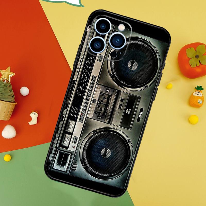 Vintage 80er Boombox Handyhülle Für iPhone 17 Pro Max 16 15 14 13 12 11 Pro Max Plus 12 13 Mini 16e 17 Air Cover