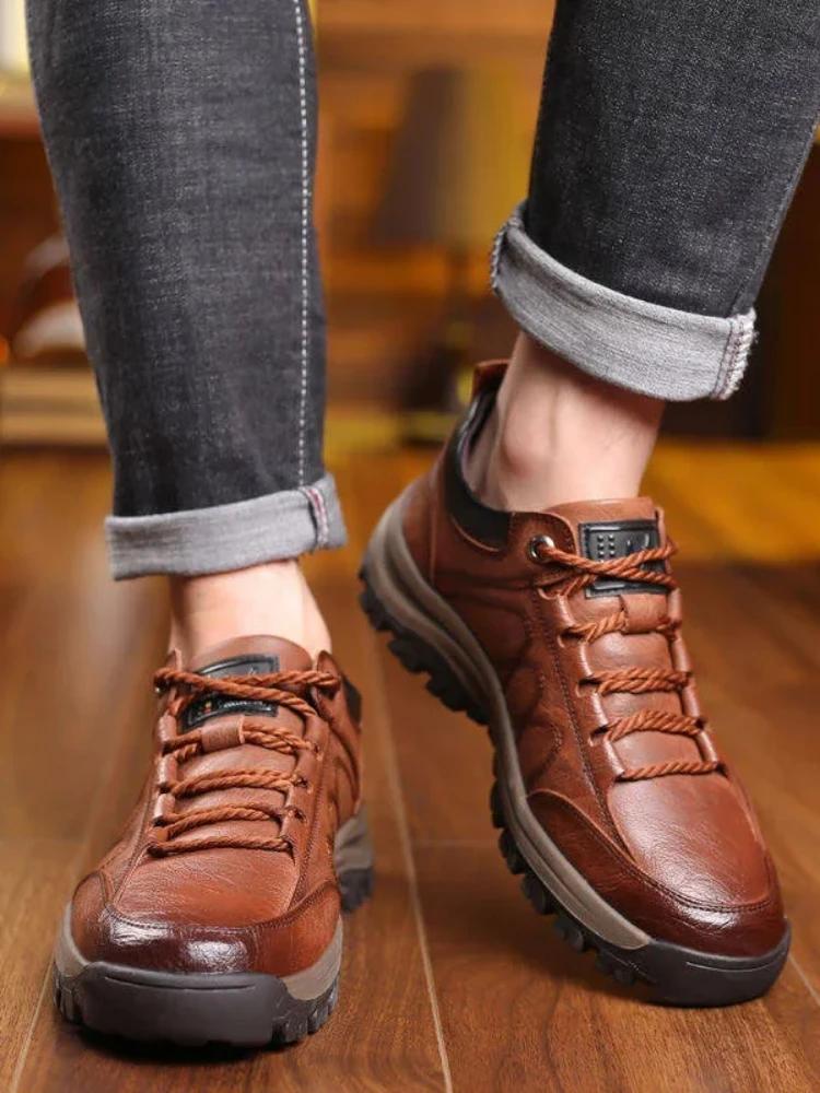 2025 men's shoes Street Trendy Running Non-Slip Outdoor Lace up hiking shoes casual sports shoes Large size mens sneakers