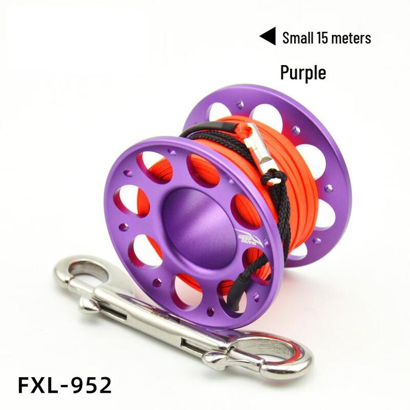 Scuba Diving Aluminum Line Reel with Double Hook