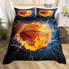 3D Basketball Duvet Cover Sports Game Baseketball Bedding Set Full for Kids Boys Girls Bedroom Decor Baseketball Comforter Cover