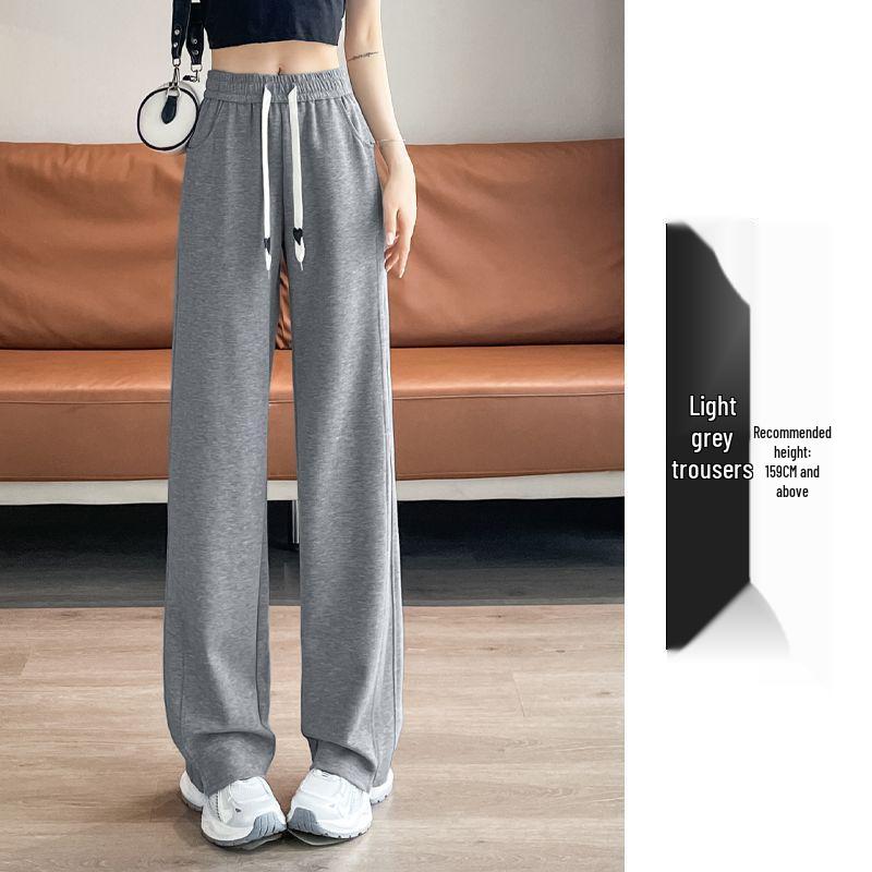 Women's 2026 High-Waisted Wide-Leg Plus Size Summer Pants - Breathable, Straight-Leg Sportswear