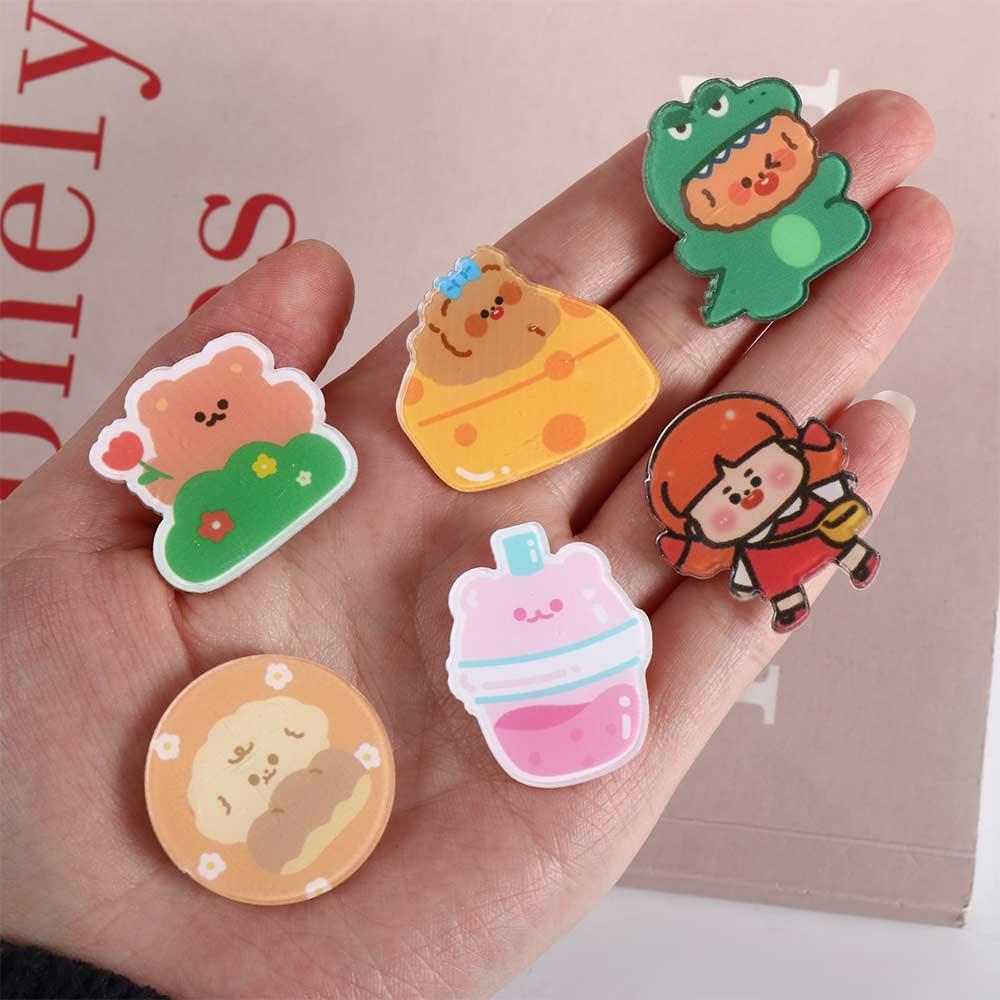 Kawaii Japanese Acrylic Student Cartoon Brooch Korean Style Brooch Fashion Jewelry Bag Ornament