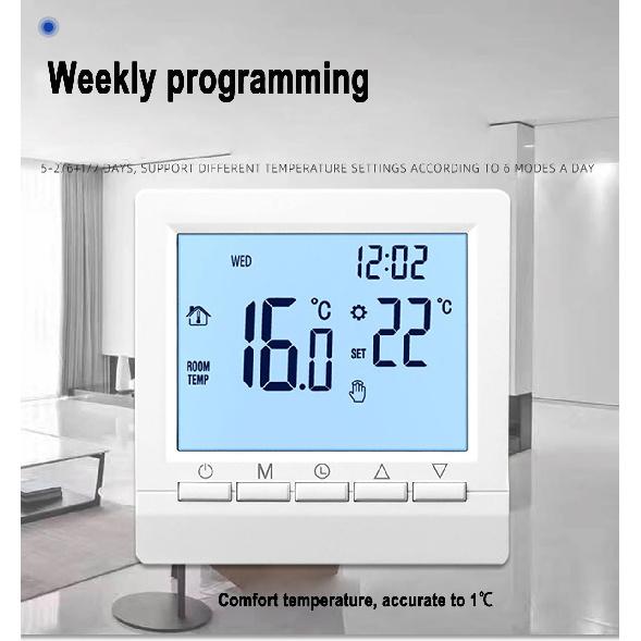 Smart Thermostat Backlight AA Battery Programmable Controller With Child Lock Home Gas Boiler Heating Temperature Controller