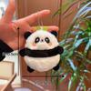 Cute Panda Plush Keychain Soft Stuffed Animal Doll Bag Charm Pendant Creative Gift Accessory