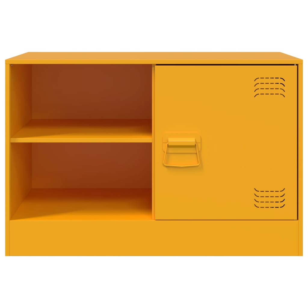 TV Cabinets (2 Pcs) Mustard Yellow 67 X 39 X 44 Cm Steel
